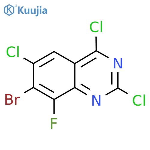 7-Bromo-2,4,6-trichloro-8-fluoroquinazoline structure