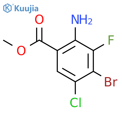 Methyl 2-amino-4-bromo-5-chloro-3-fluorobenzoate structure