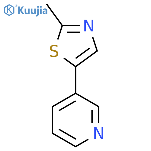 2-Methyl-5-pyridin-3-yl-1,3-thiazole structure