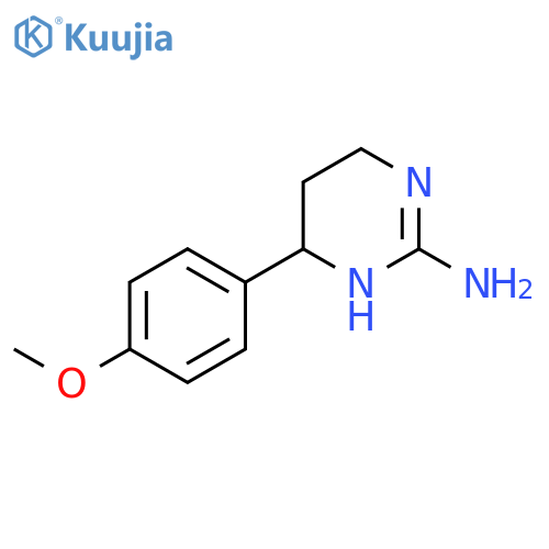 6-(4-methoxyphenyl)-1,4,5,6-tetrahydropyrimidin-2-amine structure