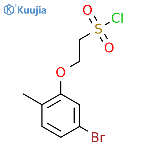 2-(5-bromo-2-methylphenoxy)ethane-1-sulfonyl chloride structure