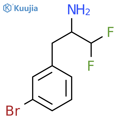 3-(3-bromophenyl)-1,1-difluoropropan-2-amine structure