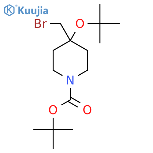 tert-butyl 4-(bromomethyl)-4-(tert-butoxy)piperidine-1-carboxylate structure