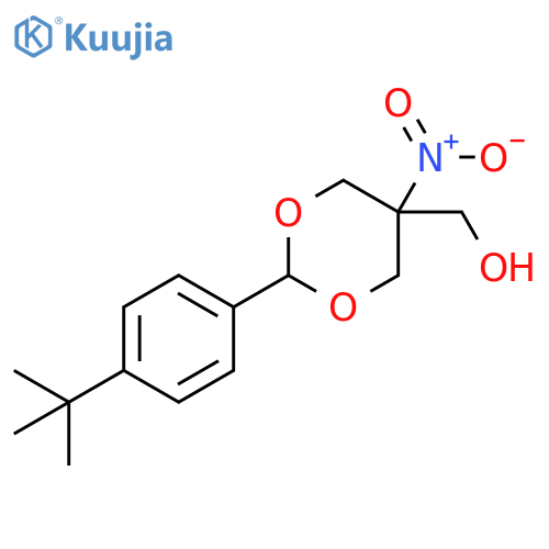 1,3-Dioxane-5-methanol, 2-[4-(1,1-dimethylethyl)phenyl]-5-nitro- structure
