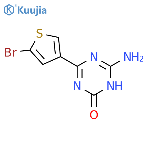 4-Amino-6-(5-bromothiophen-3-yl)-1H-1,3,5-triazin-2-one structure