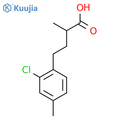 4-(2-chloro-4-methylphenyl)-2-methylbutanoic acid structure