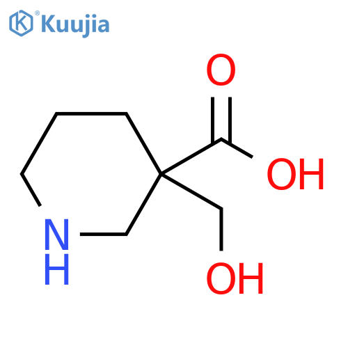 3-(Hydroxymethyl)piperidine-3-carboxylic acid structure