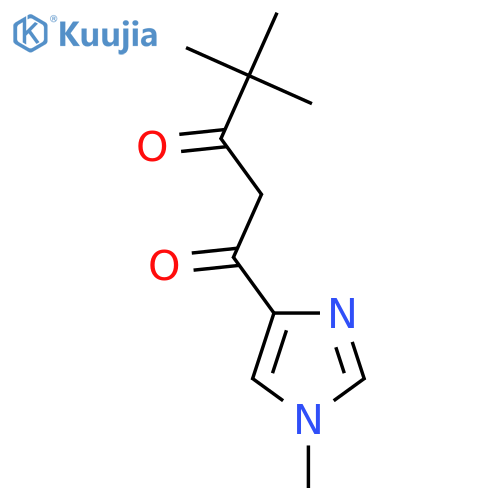 4,4-dimethyl-1-(1-methyl-1H-imidazol-4-yl)pentane-1,3-dione structure