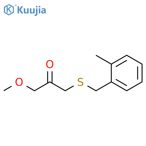 2-Propanone, 1-methoxy-3-[[(2-methylphenyl)methyl]thio]- structure