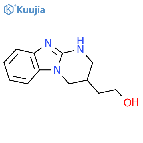 2-{1,8,10-triazatricyclo7.4.0.0,2,7trideca-2,4,6,8-tetraen-12-yl}ethan-1-ol structure