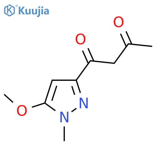 1-(5-methoxy-1-methyl-1H-pyrazol-3-yl)butane-1,3-dione structure