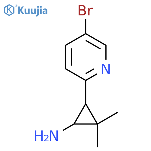 3-(5-bromopyridin-2-yl)-2,2-dimethylcyclopropan-1-amine structure