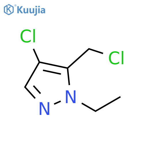 4-chloro-5-(chloromethyl)-1-ethyl-1H-pyrazole structure