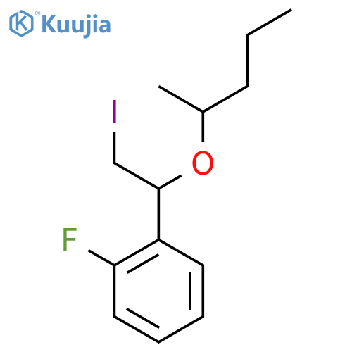 1-fluoro-2-2-iodo-1-(pentan-2-yloxy)ethylbenzene structure