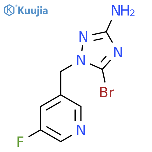 5-bromo-1-(5-fluoropyridin-3-yl)methyl-1H-1,2,4-triazol-3-amine structure