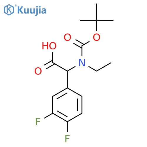 2-{(tert-butoxy)carbonyl(ethyl)amino}-2-(3,4-difluorophenyl)acetic acid structure