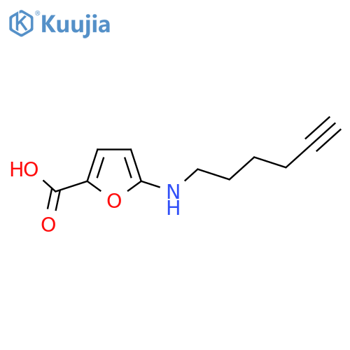 5-(hex-5-yn-1-yl)aminofuran-2-carboxylic acid structure