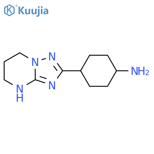 4-{4H,5H,6H,7H-1,2,4triazolo1,5-apyrimidin-2-yl}cyclohexan-1-amine structure