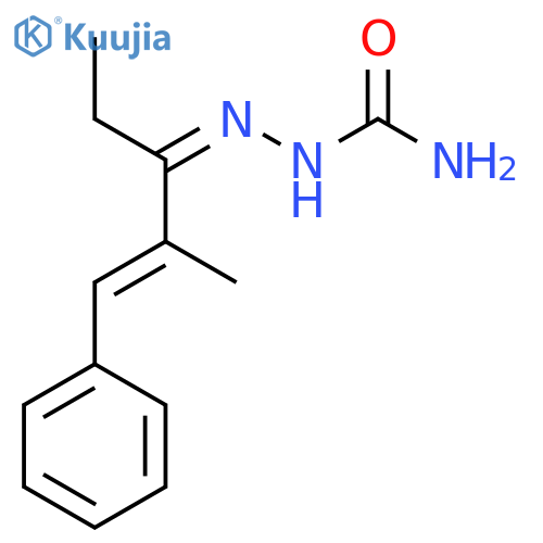 [(Z)-[(E)-2-Methyl-1-phenylpent-1-en-3-ylidene]amino]urea structure