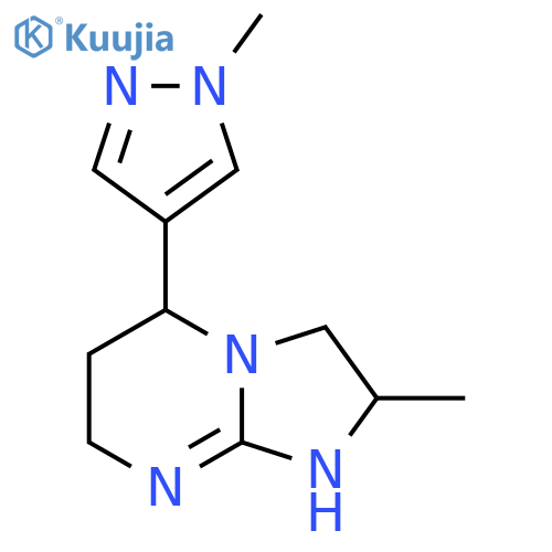 1-methyl-4-{2-methyl-2H,3H,5H,6H,7H,8H-imidazo1,2-apyrimidin-5-yl}-1H-pyrazole structure