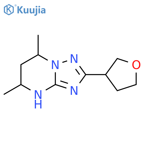 5,7-dimethyl-2-(oxolan-3-yl)-4H,5H,6H,7H-1,2,4triazolo1,5-apyrimidine structure