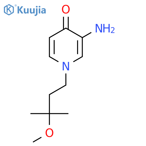 3-amino-1-(3-methoxy-3-methylbutyl)-1,4-dihydropyridin-4-one structure