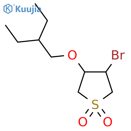 3-bromo-4-(2-ethylbutoxy)-1lambda6-thiolane-1,1-dione structure