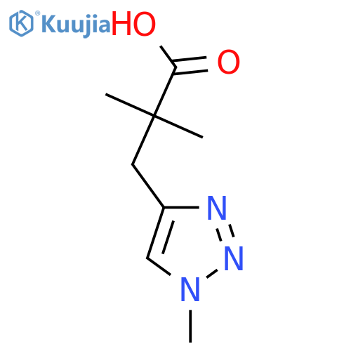 2,2-dimethyl-3-(1-methyl-1H-1,2,3-triazol-4-yl)propanoic acid structure