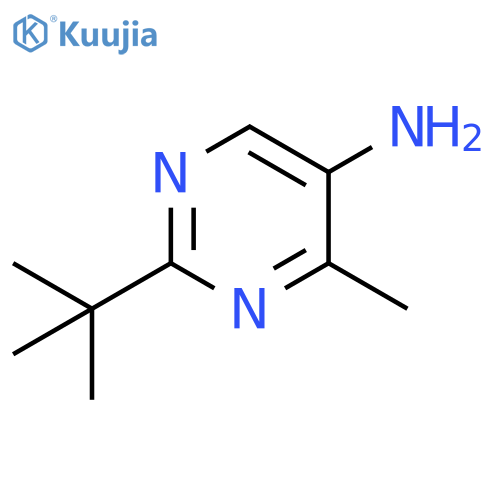 2-tert-butyl-4-methylpyrimidin-5-amine structure