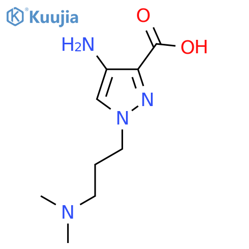 4-amino-1-3-(dimethylamino)propyl-1H-pyrazole-3-carboxylic acid structure