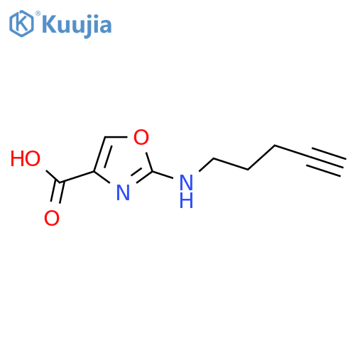 2-(pent-4-yn-1-yl)amino-1,3-oxazole-4-carboxylic acid structure