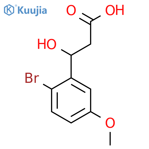 3-(2-bromo-5-methoxyphenyl)-3-hydroxypropanoic acid structure
