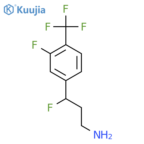 3-fluoro-3-3-fluoro-4-(trifluoromethyl)phenylpropan-1-amine structure