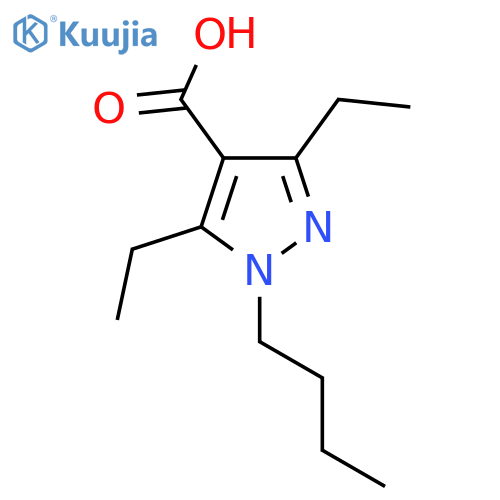 1-butyl-3,5-diethyl-1H-pyrazole-4-carboxylic acid structure