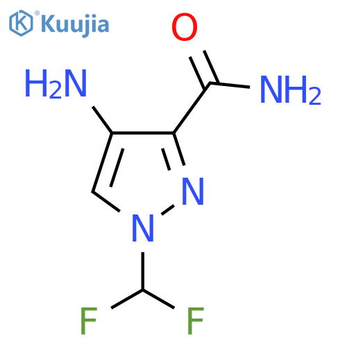 4-Amino-1-(difluoromethyl)-1H-pyrazole-3-carboxamide structure