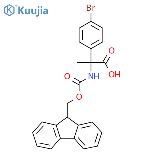 Benzeneacetic acid, 4-bromo-α-[[(9H-fluoren-9-ylmethoxy)carbonyl]amino]-α-methyl- structure