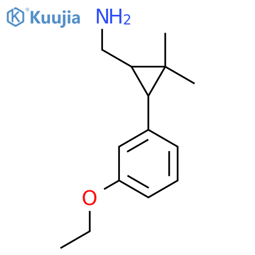 3-(3-ethoxyphenyl)-2,2-dimethylcyclopropylmethanamine structure