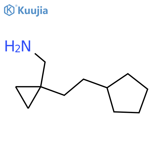 1-(2-cyclopentylethyl)cyclopropylmethanamine structure