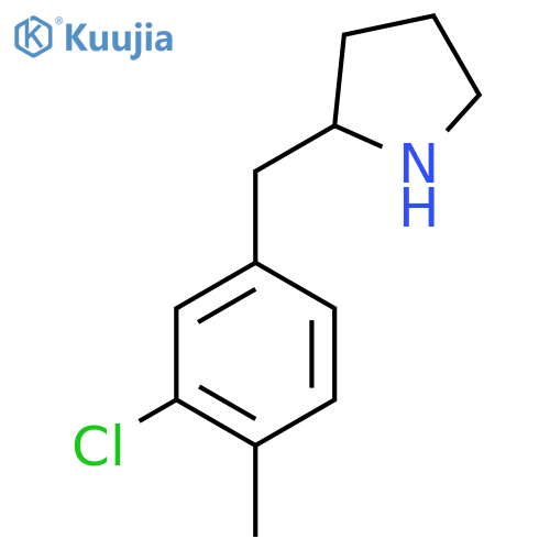 2-(3-chloro-4-methylphenyl)methylpyrrolidine structure