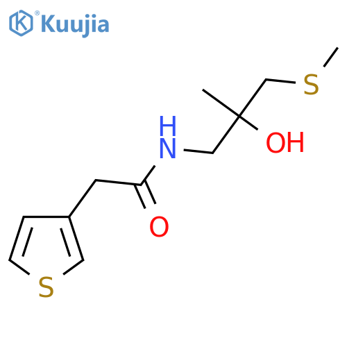 N-[2-hydroxy-2-methyl-3-(methylsulfanyl)propyl]-2-(thiophen-3-yl)acetamide structure