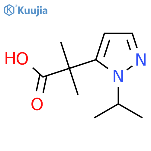2-methyl-2-1-(propan-2-yl)-1H-pyrazol-5-ylpropanoic acid structure