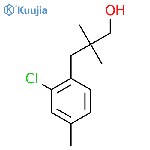 3-(2-Chloro-4-methylphenyl)-2,2-dimethylpropan-1-ol structure
