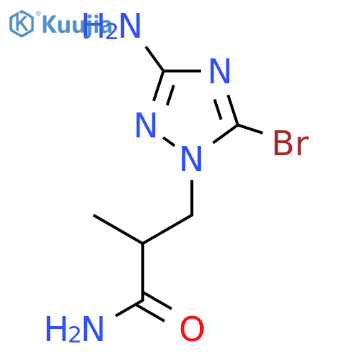 3-(3-Amino-5-bromo-1H-1,2,4-triazol-1-yl)-2-methylpropanamide structure