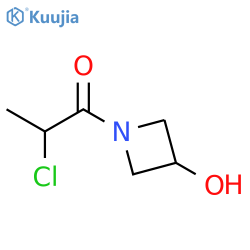 2-chloro-1-(3-hydroxyazetidin-1-yl)propan-1-one structure