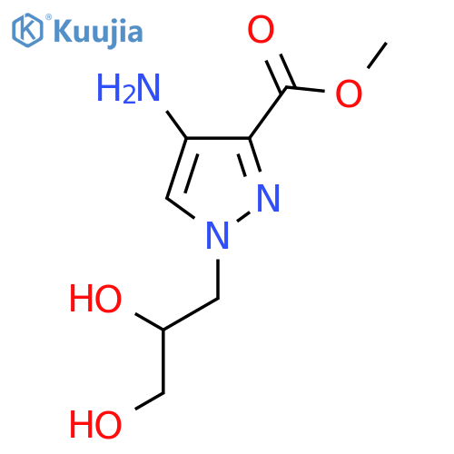 methyl 4-amino-1-(2,3-dihydroxypropyl)-1H-pyrazole-3-carboxylate structure