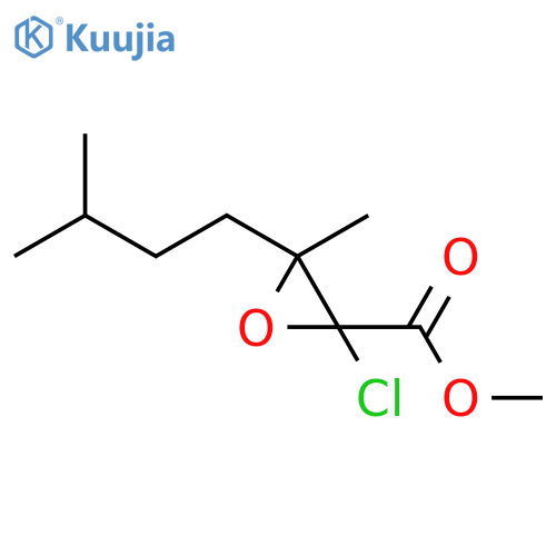 2-Oxiranecarboxylic acid, 2-chloro-3-methyl-3-(3-methylbutyl)-, methyl ester structure