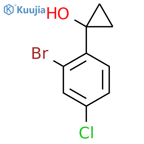 1-(2-Bromo-4-chlorophenyl)cyclopropan-1-ol structure