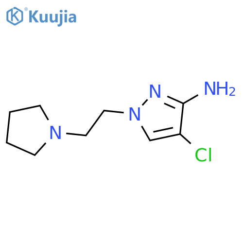 4-chloro-1-2-(pyrrolidin-1-yl)ethyl-1H-pyrazol-3-amine structure