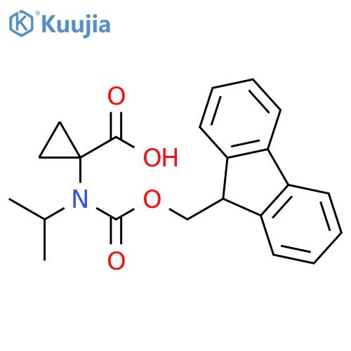 Cyclopropanecarboxylic acid, 1-[[(9H-fluoren-9-ylmethoxy)carbonyl](1-methylethyl)amino]- structure