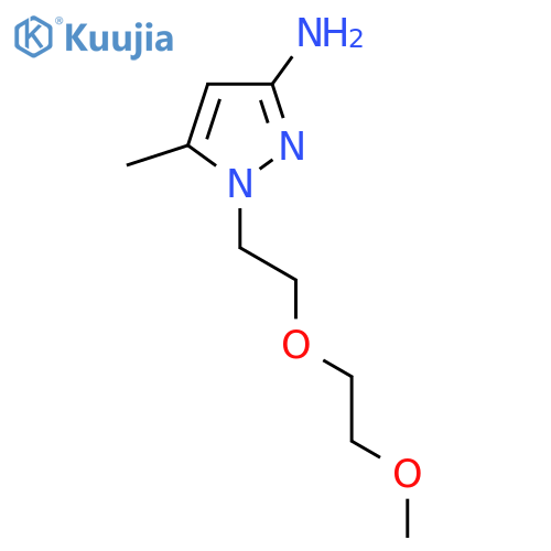 1-2-(2-methoxyethoxy)ethyl-5-methyl-1H-pyrazol-3-amine structure